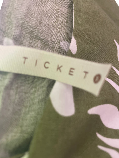 Conjunto Ticket Estampado Blusa/falda Verde - Talla S