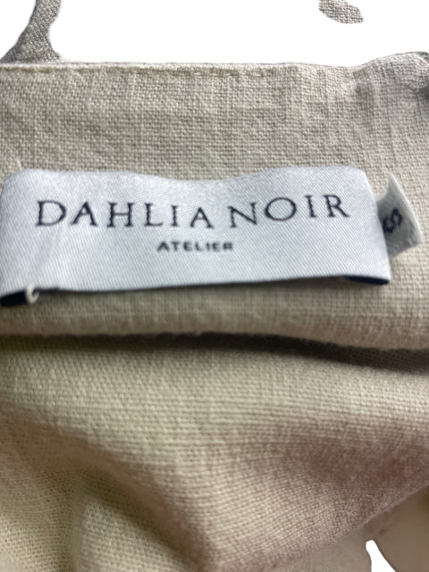 Vestido Dahlia Noir Liso Abullonado Beige - Talla S