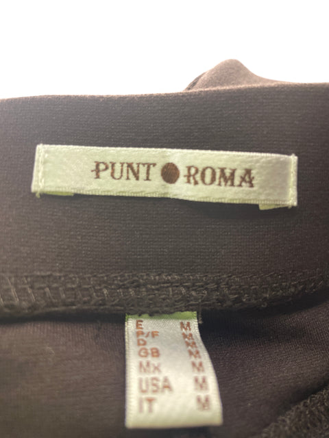 Pantalón Punto Roma Ajustado Bolsillo Marrón - Talla M