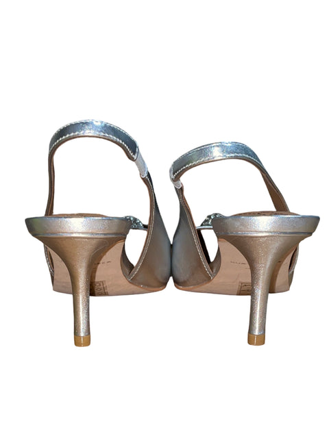 Stiletto Kurt Geiger Belgravia Slimback Pumps Metalizado Plateado - Talla 8.5