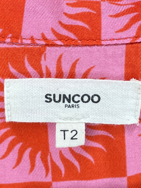 Conjunto Suncoo Paris de Viscosa Estampado Oversize Naranja - Talla 8