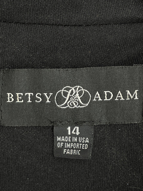 Vestido De Fiesta Betsy & Adam Off-shoulder Lentejuelas Gris - Talla 14