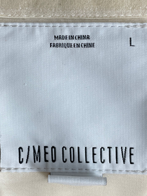 Vestido C/meo Collective Strapless Plisado Beige - Talla L