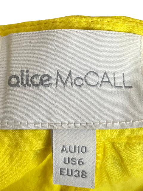 Mono Alice Mccall de Algodón Cuello v Troquelado Amarillo - Talla 6
