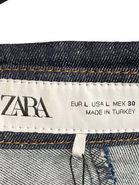 Vestido Zara Jean Cuello v Azul - Talla L