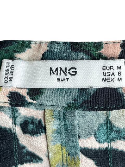 Vestido Mango Estampado Animal print Verde - Talla M