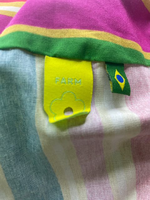Conjunto Farm Rayas Blusa/short Rosado - Talla L
