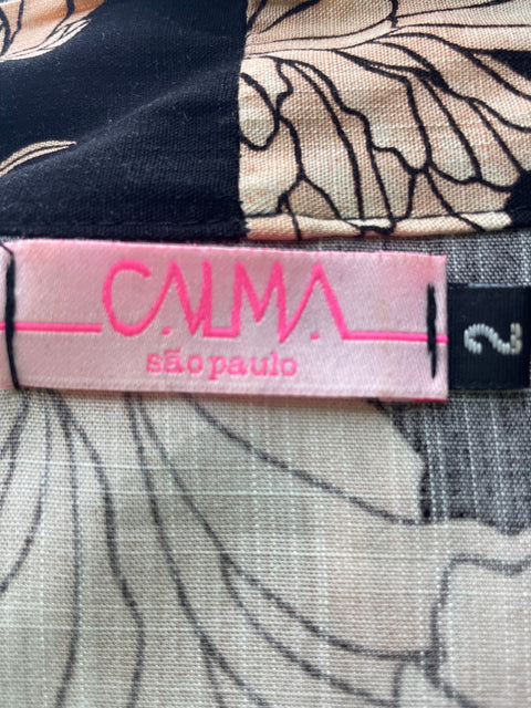 Conjunto Calma Estampado Blusa/short Negro - Talla 2