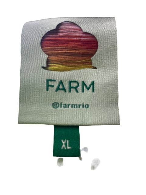 Vestido Farm Estampado Pajaro Blanco - Talla XL