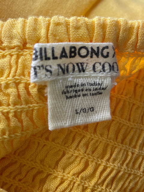 Vestido Billabong Tiras Suelto Amarillo - Talla L