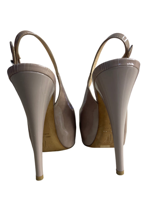 Zapato Giuseppe Zanotti Punta abierta Destalonado Beige - Talla 36