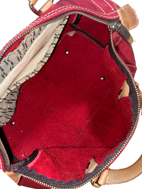 Cartera Carolina Herrera Andy Canvas Rojo - Talla U