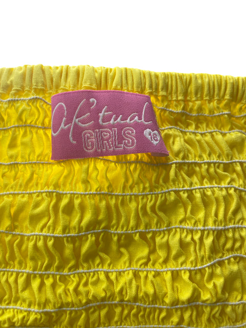 Vestido Aktual Cut-out Liso Amarillo - Talla S