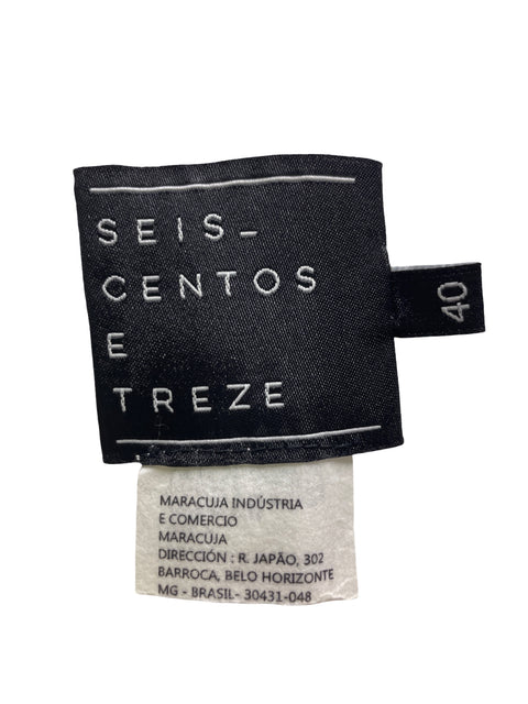 Blusa Seiscientos E Trece Liso Tira Blanco - Talla 40