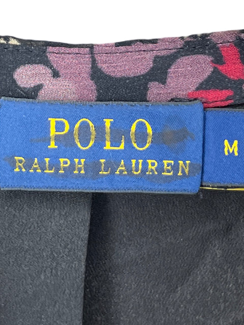 Blusa Ralph Lauren Estampado Floral Negro - Talla M