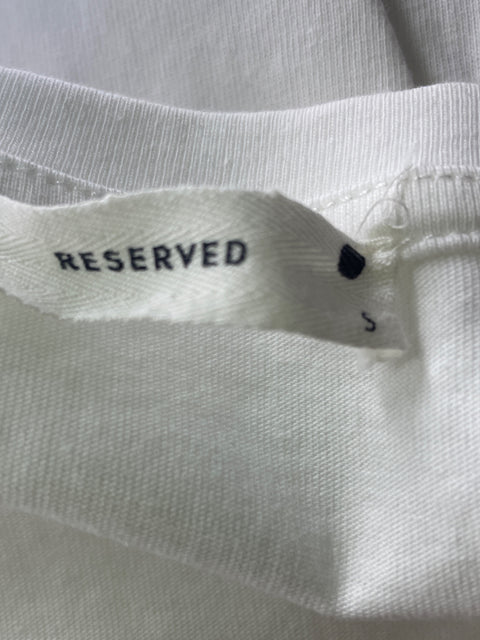 Camiseta Reserve de Algodón Silueta Manga corta Blanco - Talla S