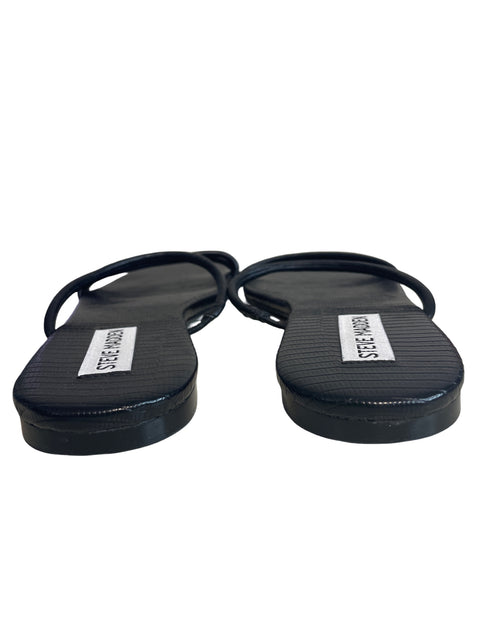 Sandalia Steve Madden Tiras Bajas Negro - Talla 8.5