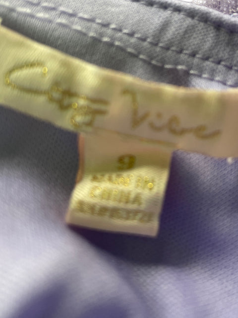 Vestido De Fiesta City Vibe Tiras Corte a Morado - Talla 8
