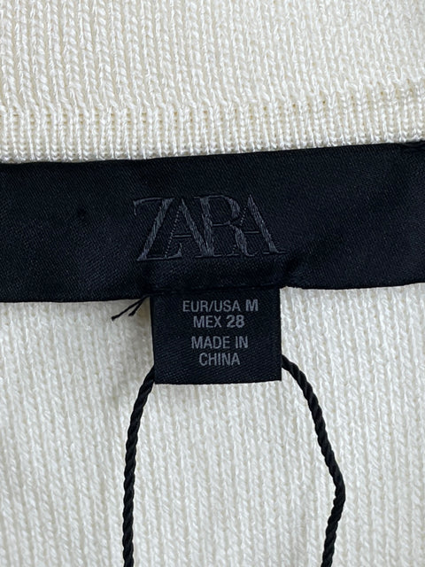 Chaqueta Zara Manga larga Blanco - Talla M