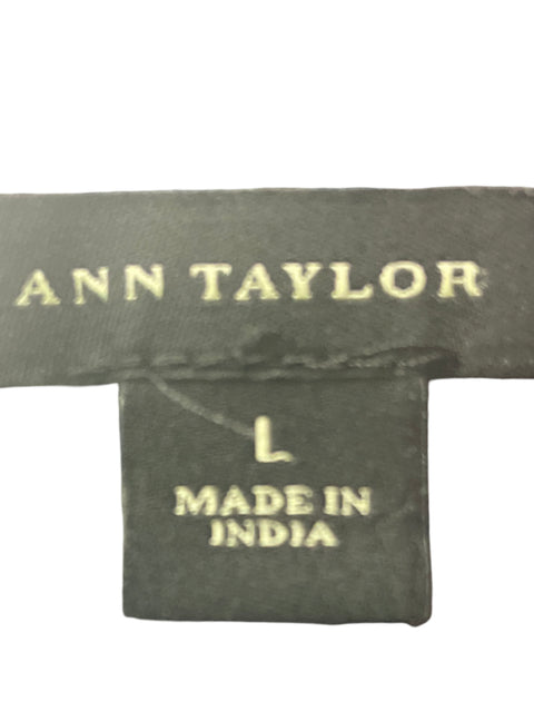 Camisa Ann Taylor Estampado Transparente Azul - Talla L