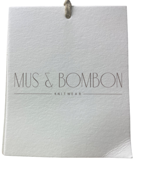 Blusa Mus & Bombon de Algodón Rayas Abierto Beige - Talla M