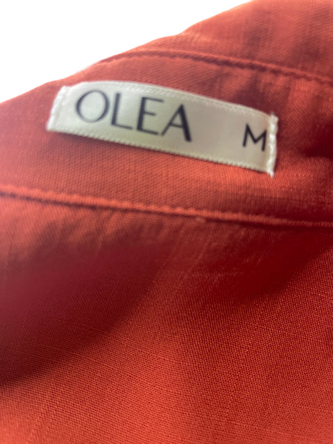 Camisa Olea de Viscosa Manga larga Botones Naranja - Talla M