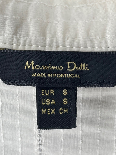 Camisa Massimo Dutti Manga larga Rayas Beige - Talla S