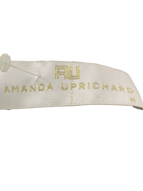 Vestido Amanda Uprichard Ruchas Liso Negro - Talla M