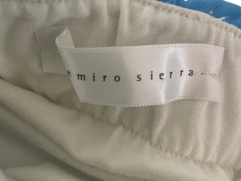 Vestido Argemiro Sierra Estampado Halter Azul - Talla S