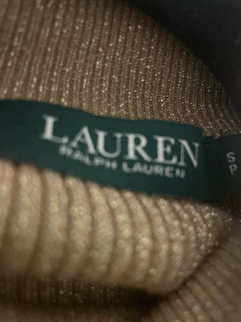 Vestido Ralph Lauren Ajustado Plisado Beige - Talla S