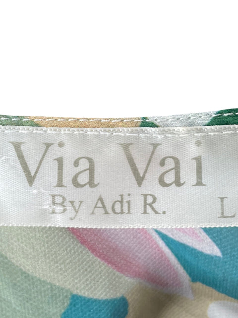 Vestido Via Vai Estampado Floral Verde - Talla L