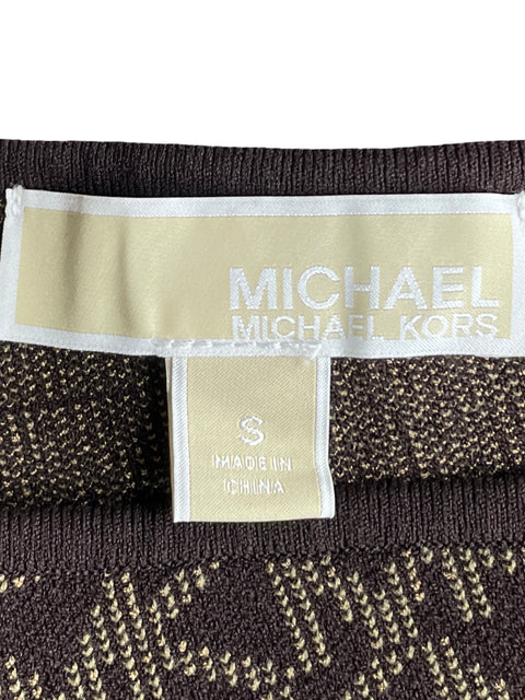Vestido Michael Kors de Viscosa Off-shoulder Marrón - Talla S