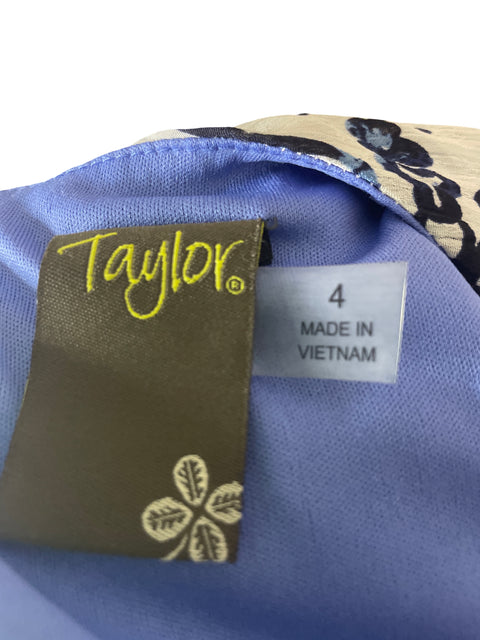 Vestido Taylor Estampado Maxi Azul - Talla 4