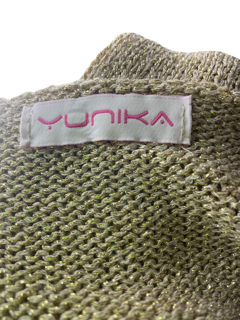 Vestido Yunika de Algodón Ajustado Sin mangas Beige - Talla S