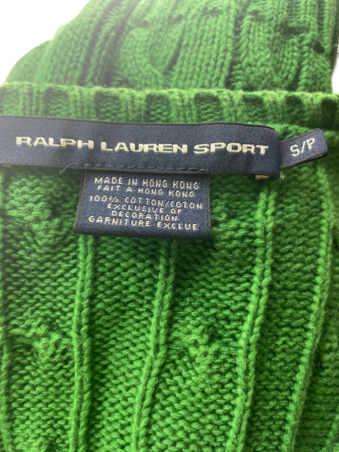 Camiseta Ralph Lauren de Algodón Cuello v Tejido Verde - Talla S