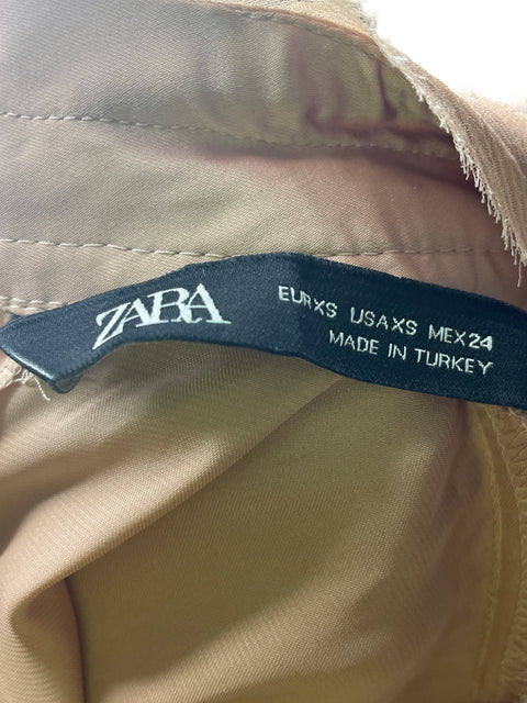 Blusa Zara Satinado Sin mangas Rosado - Talla XS