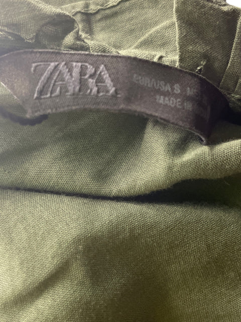 Blusa Zara Apliques Sin mangas Verde - Talla S