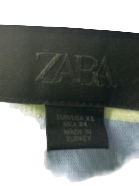 Vestido Zara Midi Rayas Azul - Talla XS
