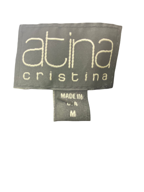 Blusa Atina Cristina Transparente Manga larga Negro - Talla M