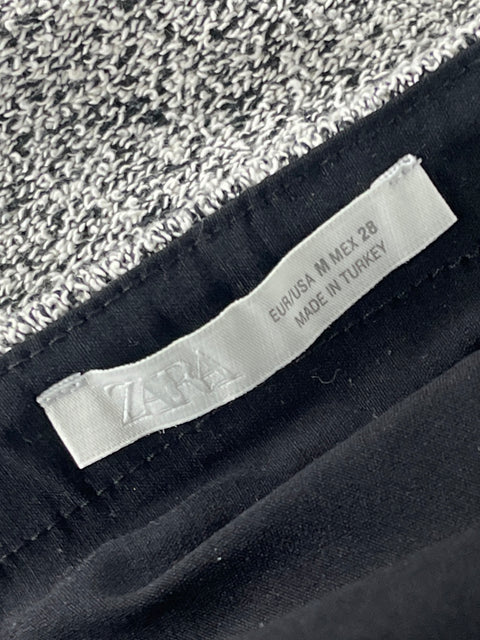 Top Zara Palabra De Honor de Algodón Gris - Talla M