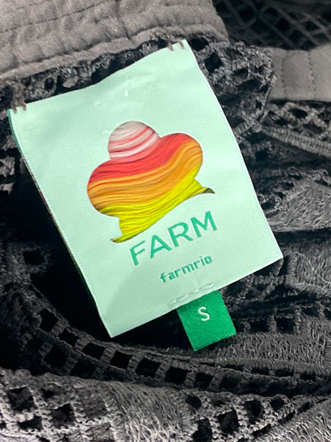 Vestido Farm Rio Pineapple Guipure de Algodón Marrón - Talla S