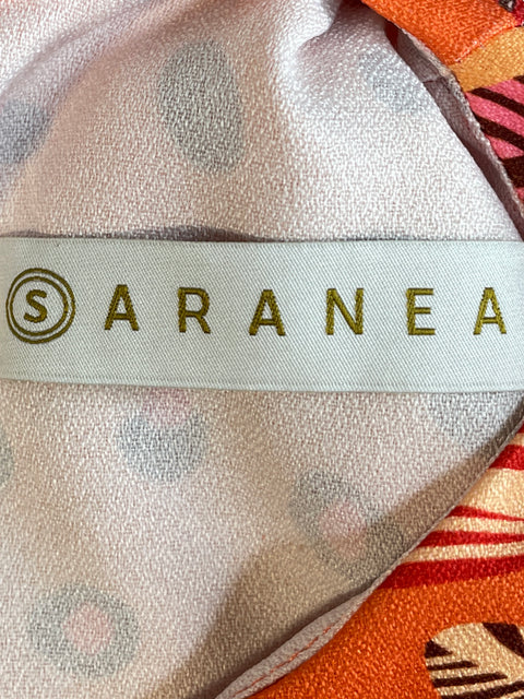 Vestido Aranea Estampado Tropical Naranja - Talla S