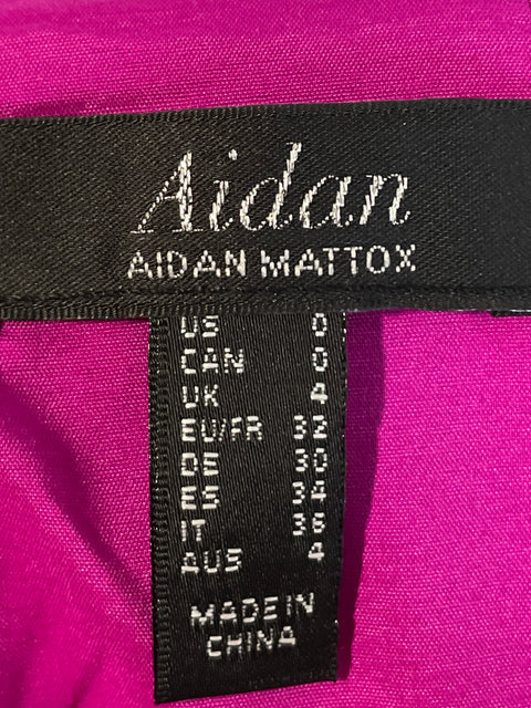 Vestido De Fiesta Aidan Mattox Silueta sirena Morado - Talla 0
