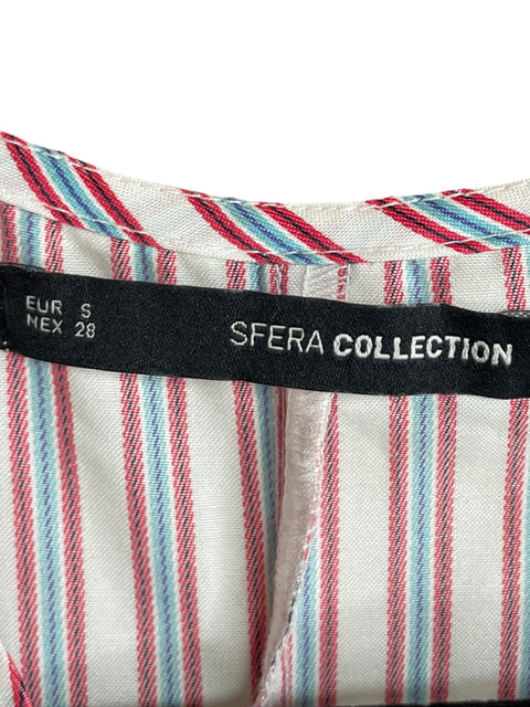 Blusa Sfera Rayas Lazo Rojo - Talla S