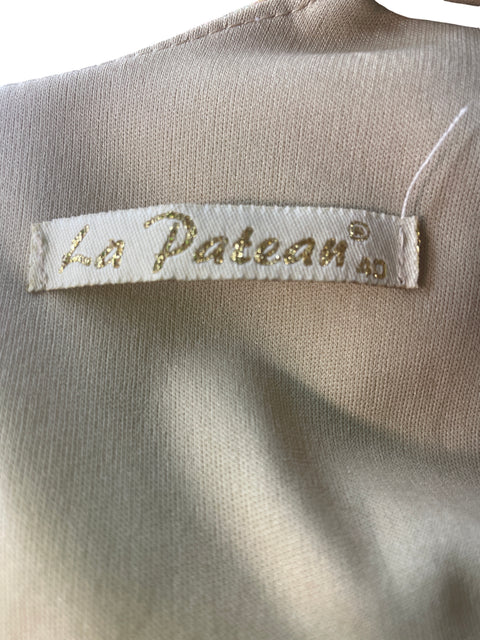 Vestido La Patean Estampado Ruchas Marrón - Talla 40