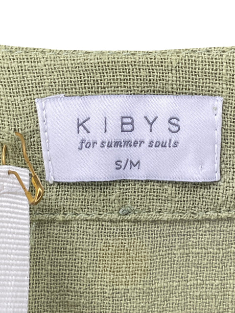 Blusa Kibys Cuello v Manga larga Verde - Talla S