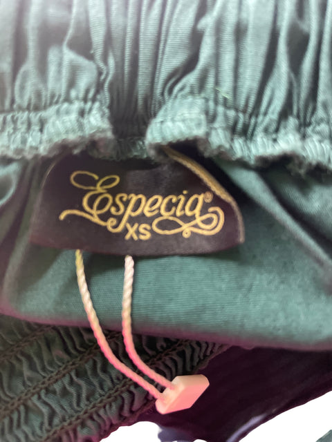 Vestido Especia de Algodón Tiras Corte a Verde - Talla XS
