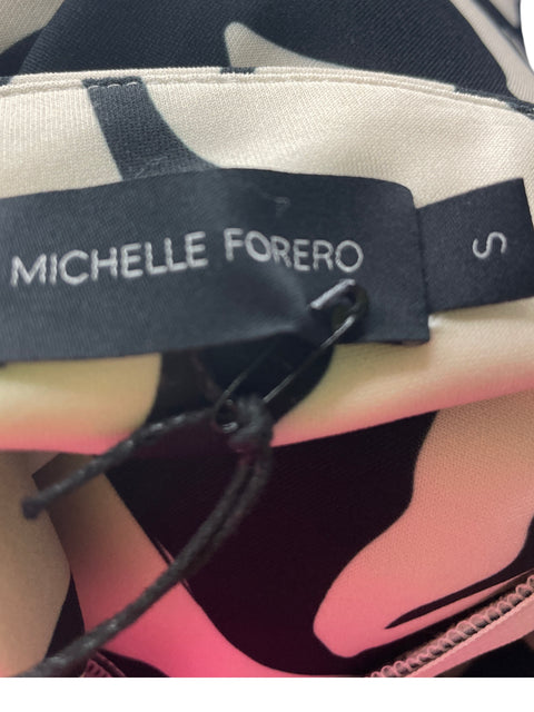 Vestido Michelle Forero Estampado Vuelos Negro - Talla S