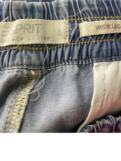 Pantalón Esprit Wide leg Elastico Azul - Talla 6