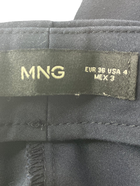 Pantalón Mng Liso Botones Azul - Talla 36